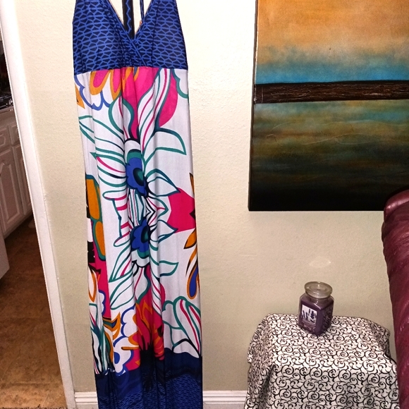 Claudia Richard Multicolor tropical maxi dress - Picture 1 of 12